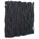 Gathered Teak Black Square Wood Wall Decor