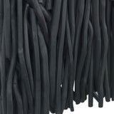 Gathered Teak Black Square Wood Wall Decor