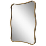 Pavia Gold Curvy Vanity Mirror