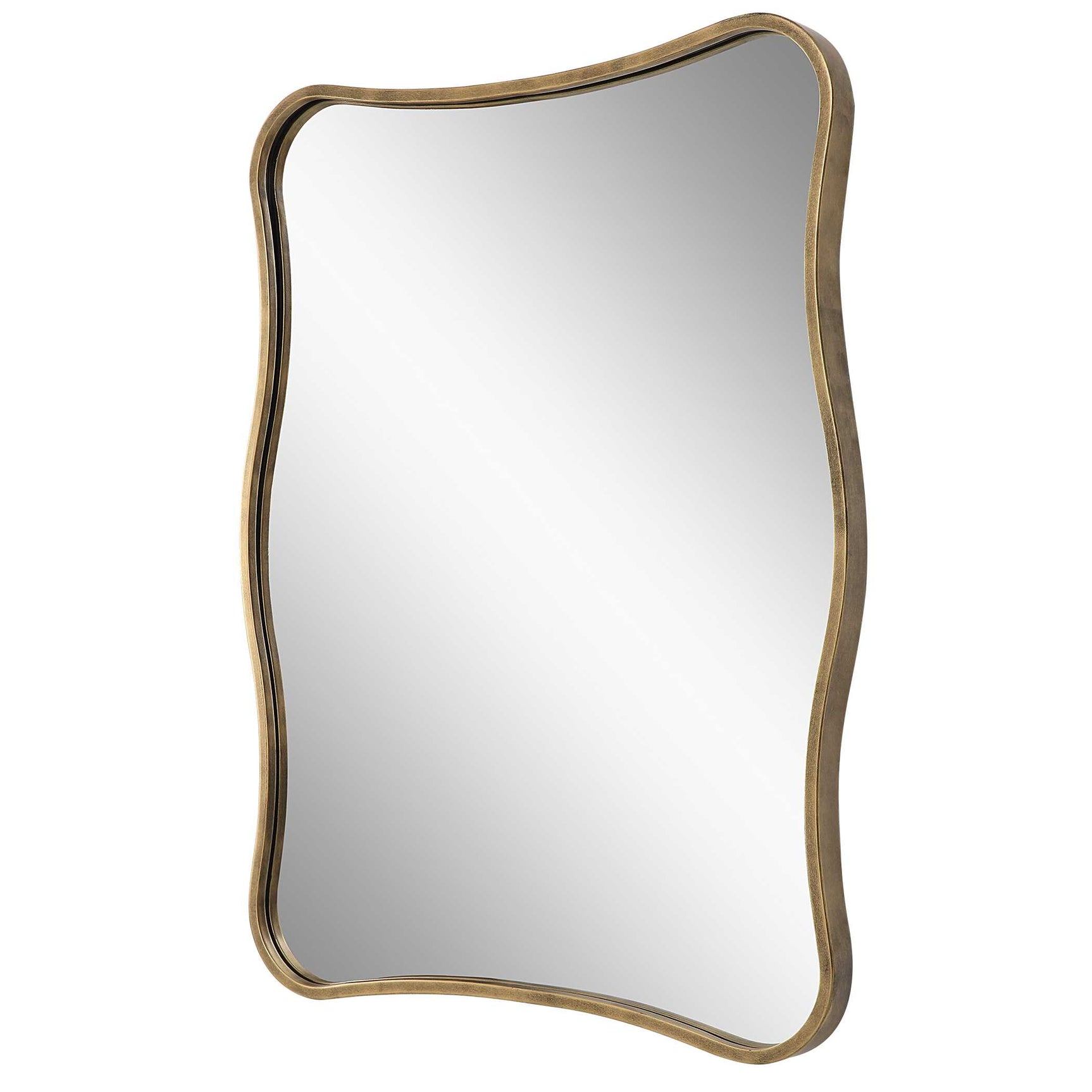 Pavia Gold Curvy Vanity Mirror