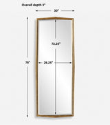 On Point Gold Wood Dressing Mirror