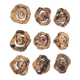 Corkscrew Woodtone Wood Wall Decor (Set of 9)