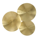 Cymbalic Brass Round Wall Art (Set of 3)