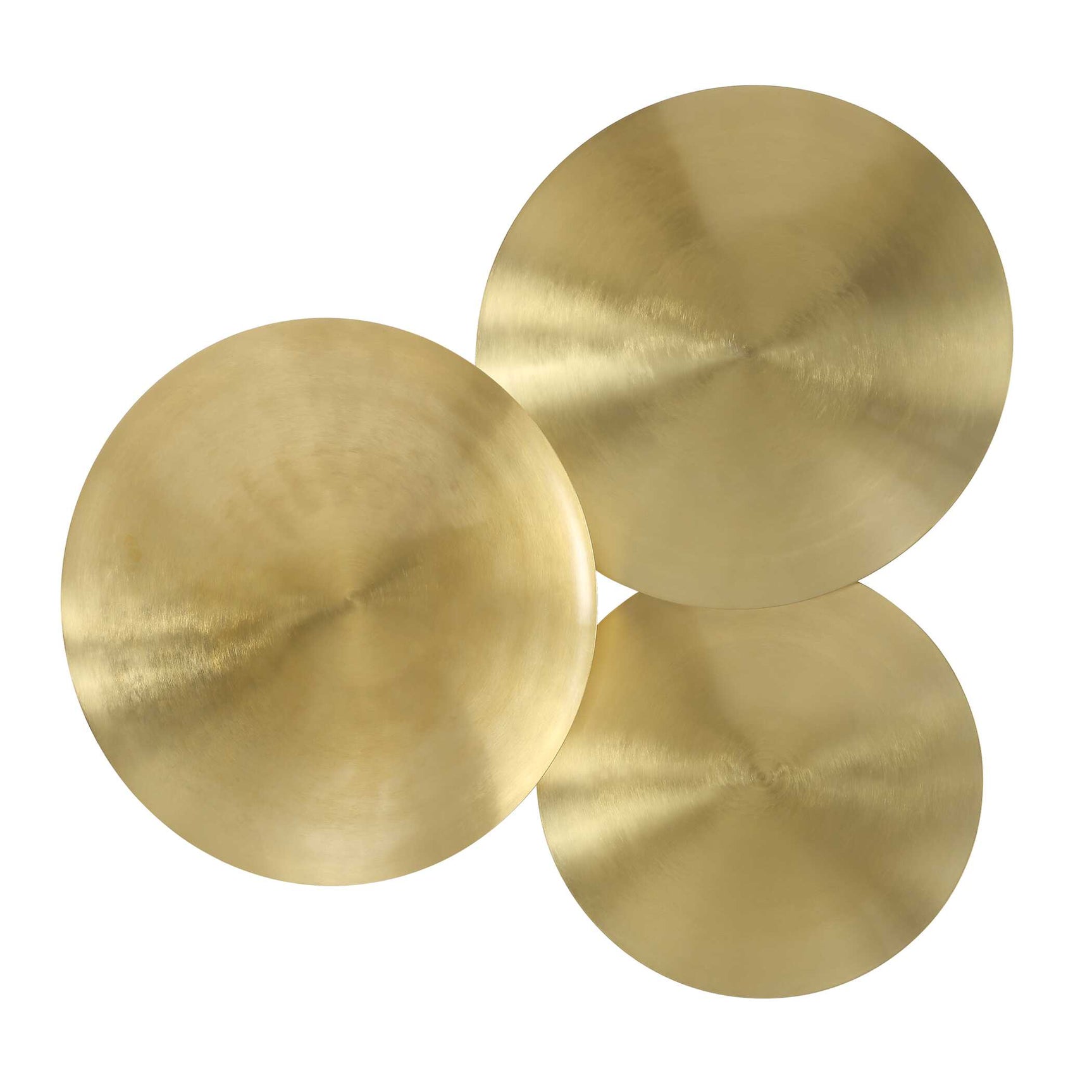 Cymbalic Brass Round Wall Art (Set of 3)