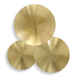 Cymbalic Brass Round Wall Art (Set of 3)
