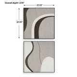 Joel Brown/Gray Modern Wood Wall Art (Set of 2)