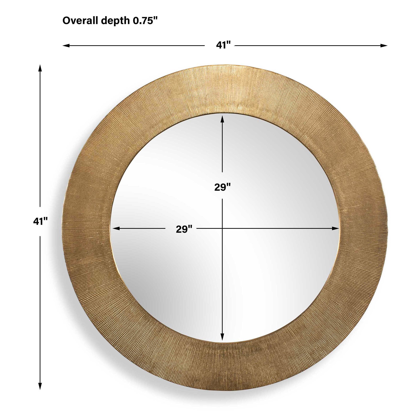 Tano Antique Brass Round Mirror