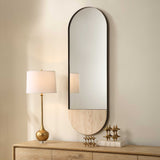 Russo Bronze/Brown/Gold Travertine Tall Oval Mirror