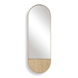 Russo Bronze/Brown/Gold Travertine Tall Oval Mirror