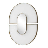 Encase White Modern Oval Mirror