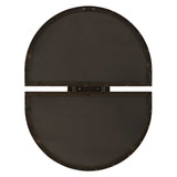 Encase White Modern Oval Mirror