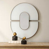 Encase White Modern Oval Mirror