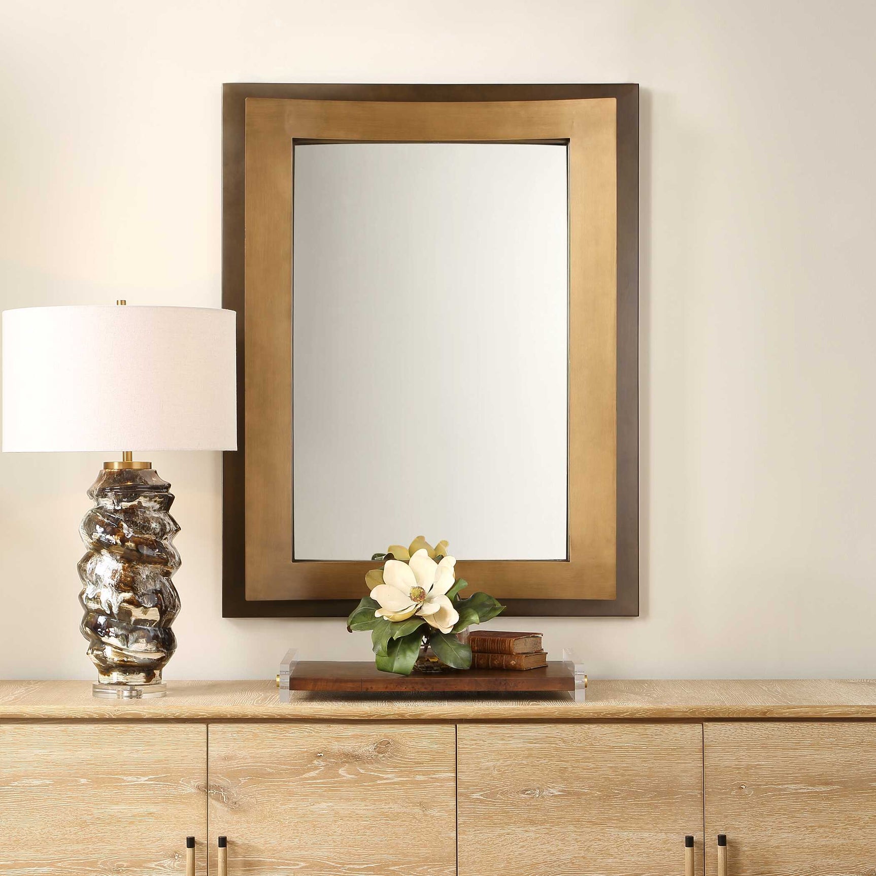 Around The Bend Golden Bronze Mirror
