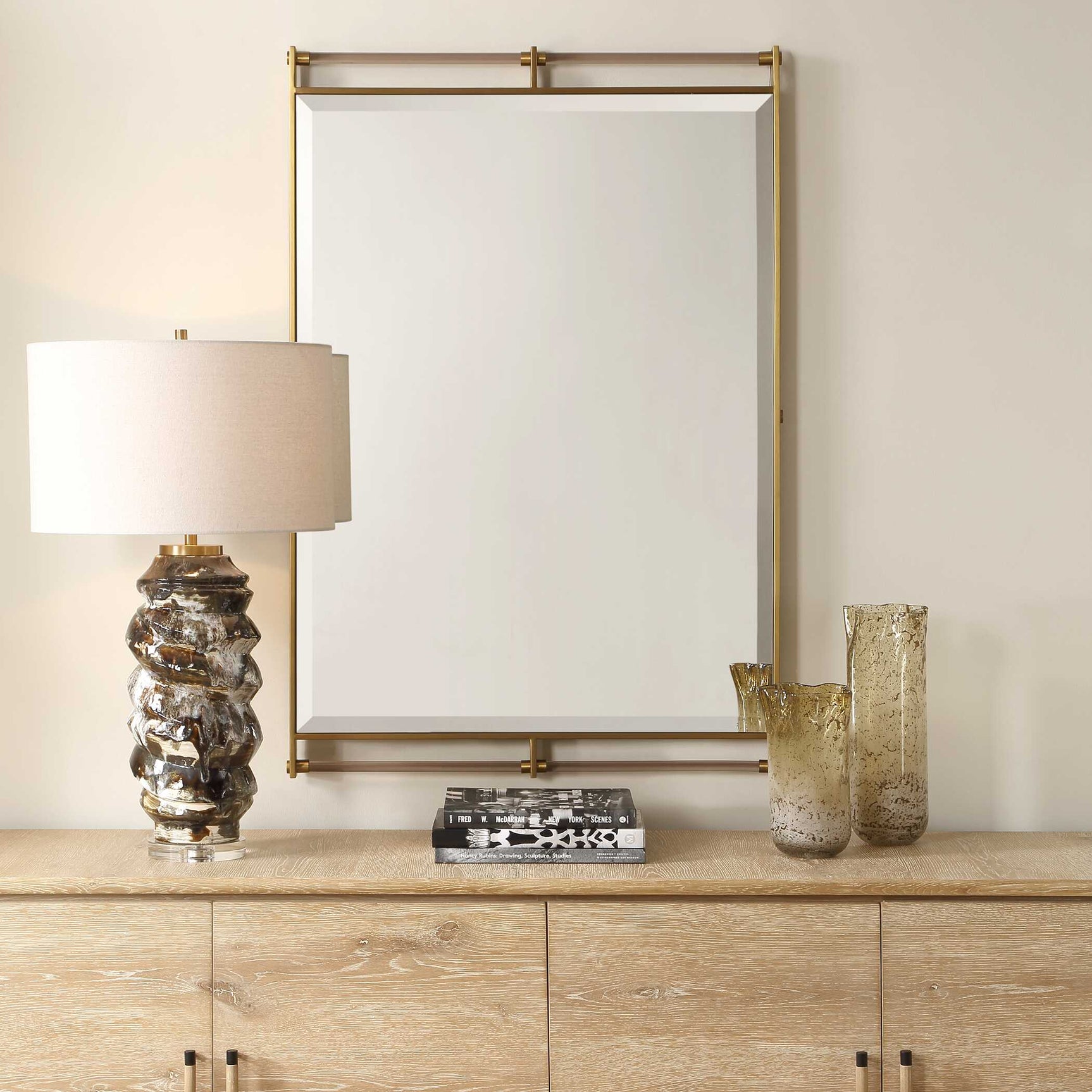 Ripoll Antique Brass Mirror