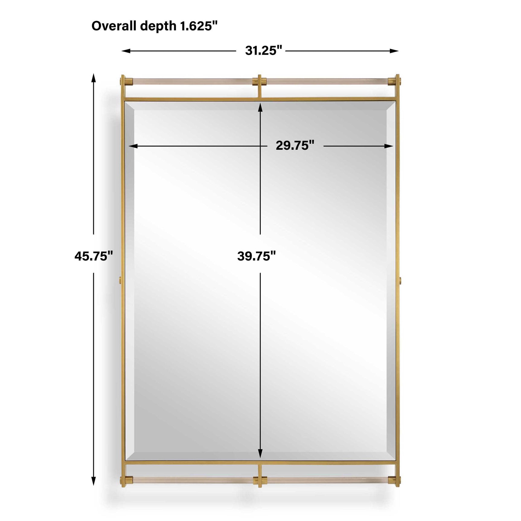Ripoll Antique Brass Mirror
