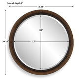Porthole Bronze Round Mirror