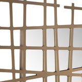 Golden Intersection Brass Mirrored Wall Decor