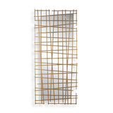 Golden Intersection Brass Mirrored Wall Decor