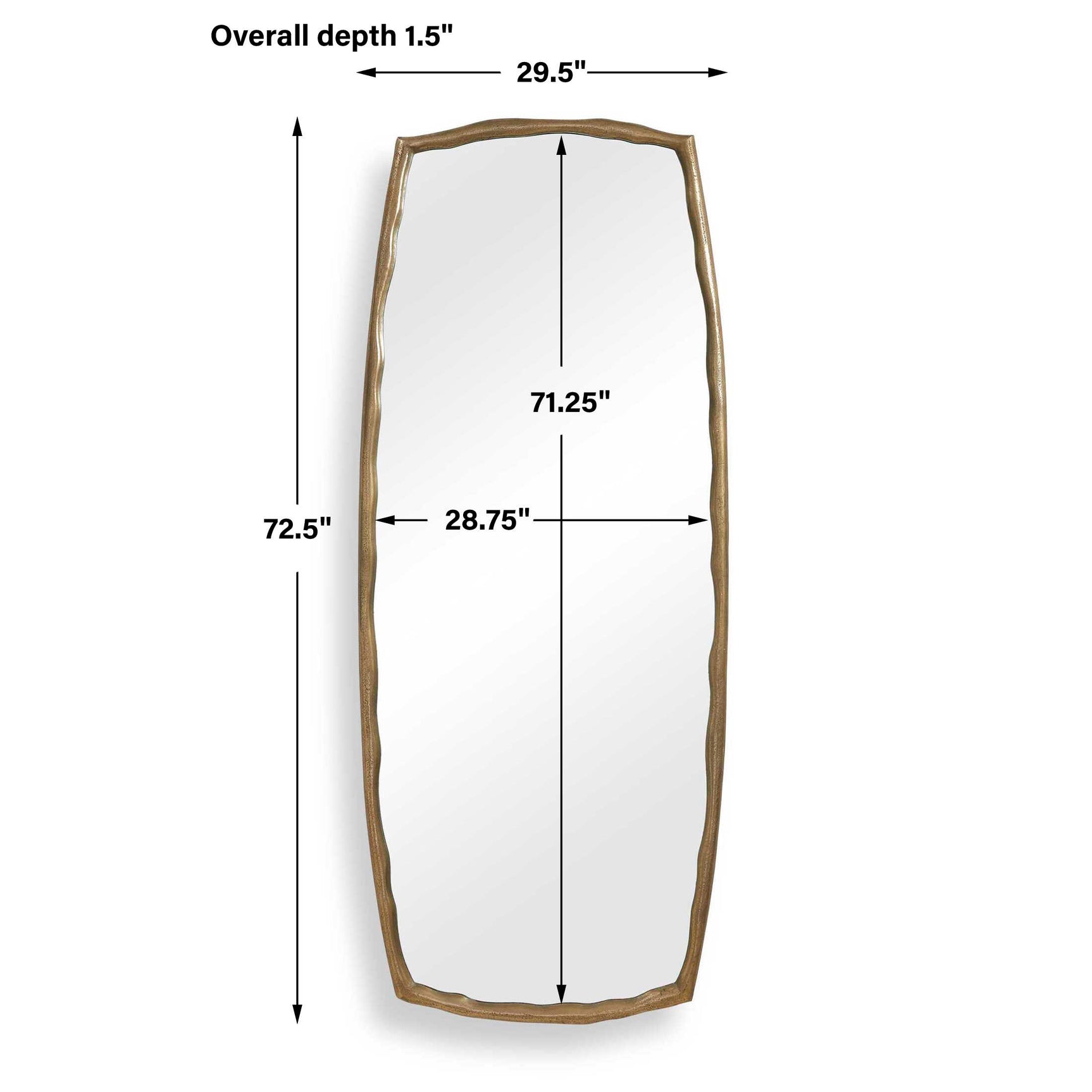 Adair Antique Brass Tall Mirror