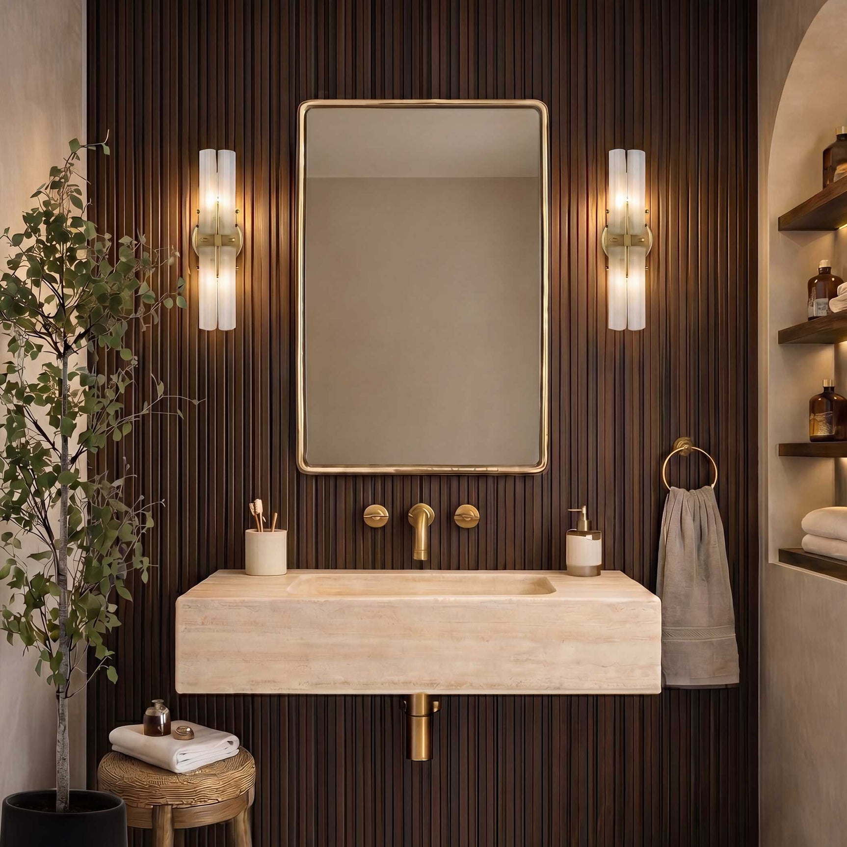 Burton Brass Indoor-Outdoor Mirror