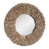 Rossetti Woodtone Round Interwoven Wood Mirror