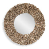 Rossetti Woodtone Round Interwoven Wood Mirror
