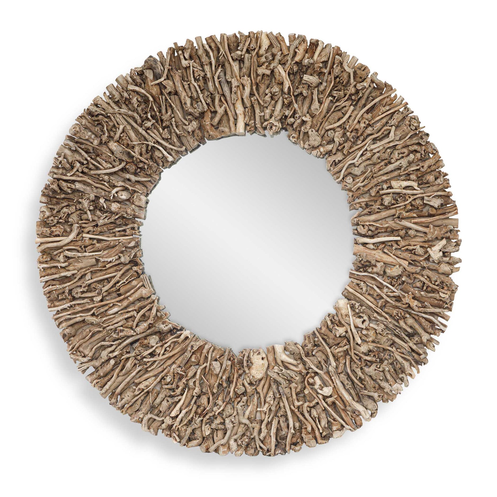 Rossetti Woodtone Round Interwoven Wood Mirror