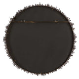 Tiger Sea Urchin Brown/Green/White Round Mirror