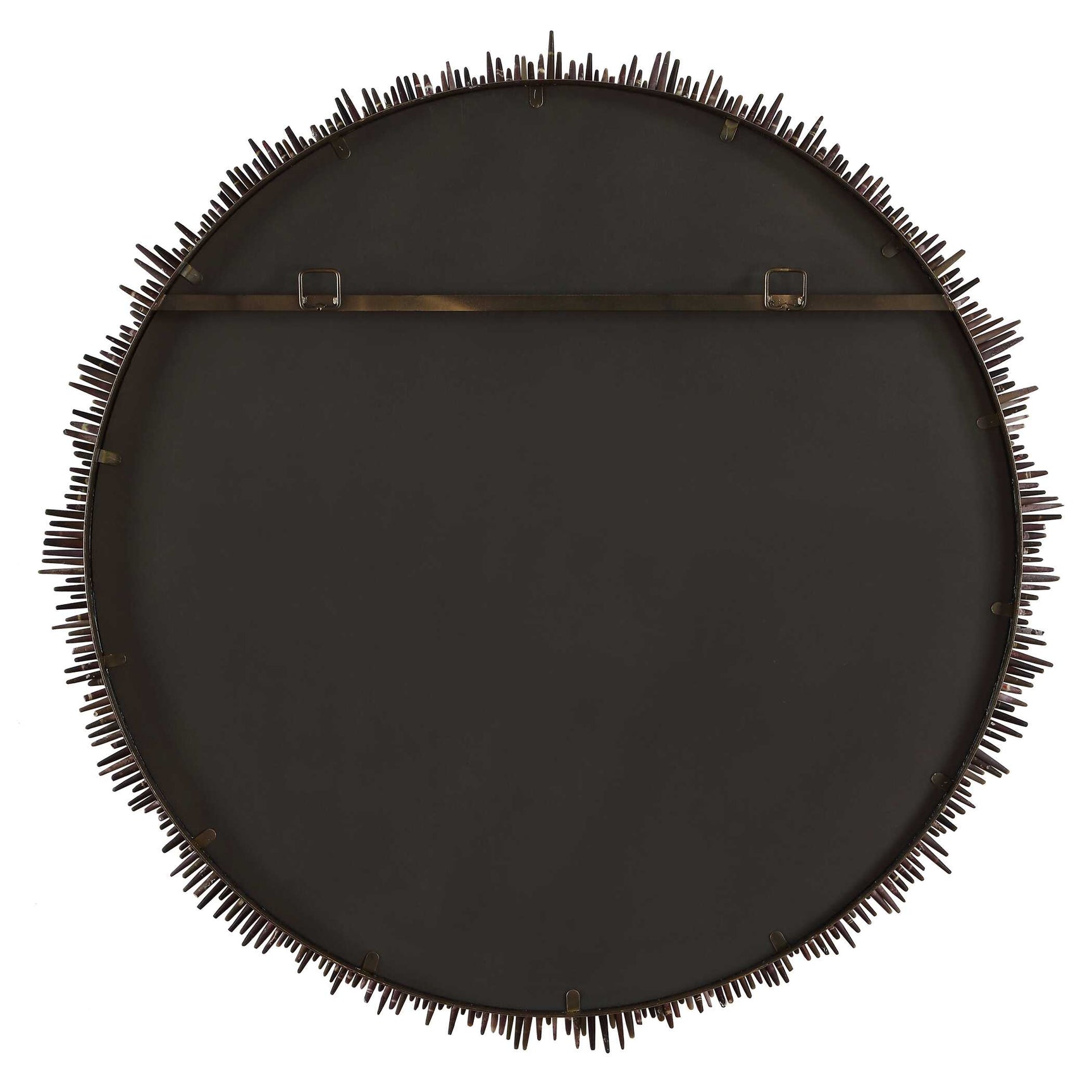 Tiger Sea Urchin Brown/Green/White Round Mirror
