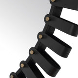 Jael Black Round Iron Bands Mirror