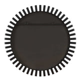 Jael Black Round Iron Bands Mirror