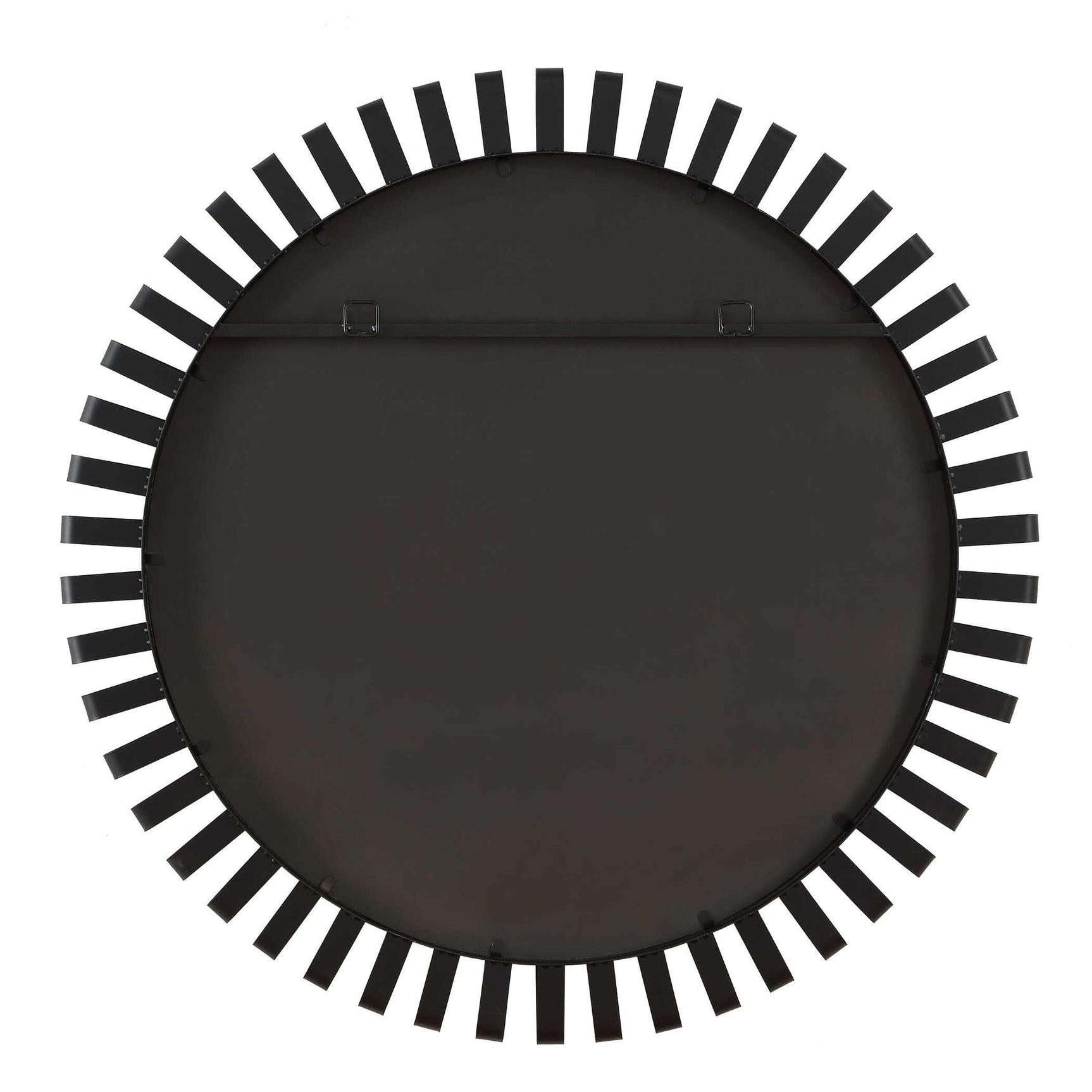 Jael Black Round Iron Bands Mirror