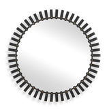 Jael Black Round Iron Bands Mirror