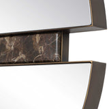 Hanover Bronze/Brown Divided Round Mirror
