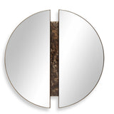 Hanover Bronze/Brown Divided Round Mirror