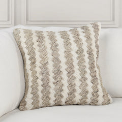 ML Burrows Ivory Multi 18x18 Throw Pillow (Set of 2) - Ornate Home