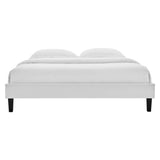 Reign Light Gray Performance Velvet Queen Platform Bed Frame
