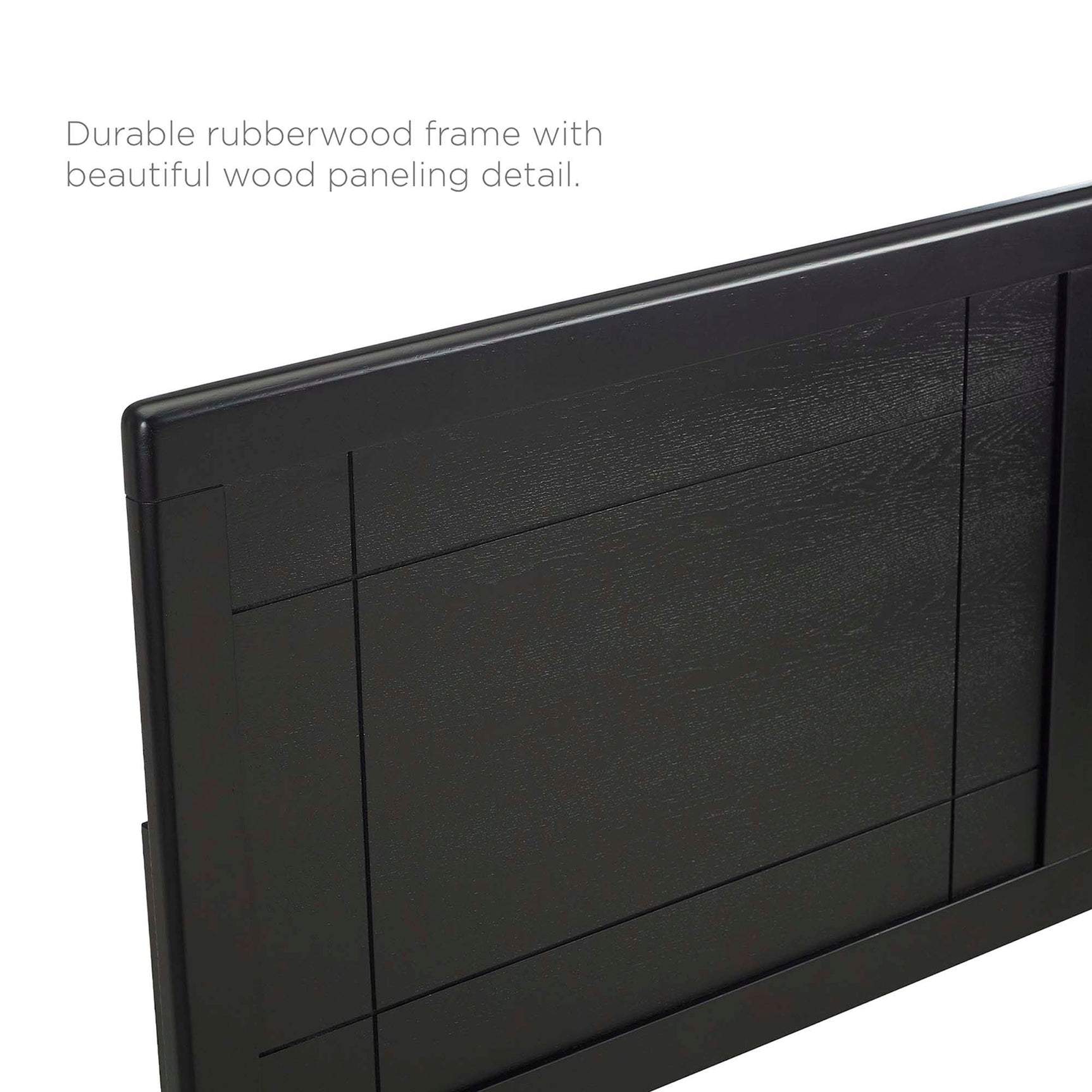 Marlee Black Wood King Platform Bed With Splayed Legs