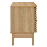 Render Oak Two-Drawer Nightstand