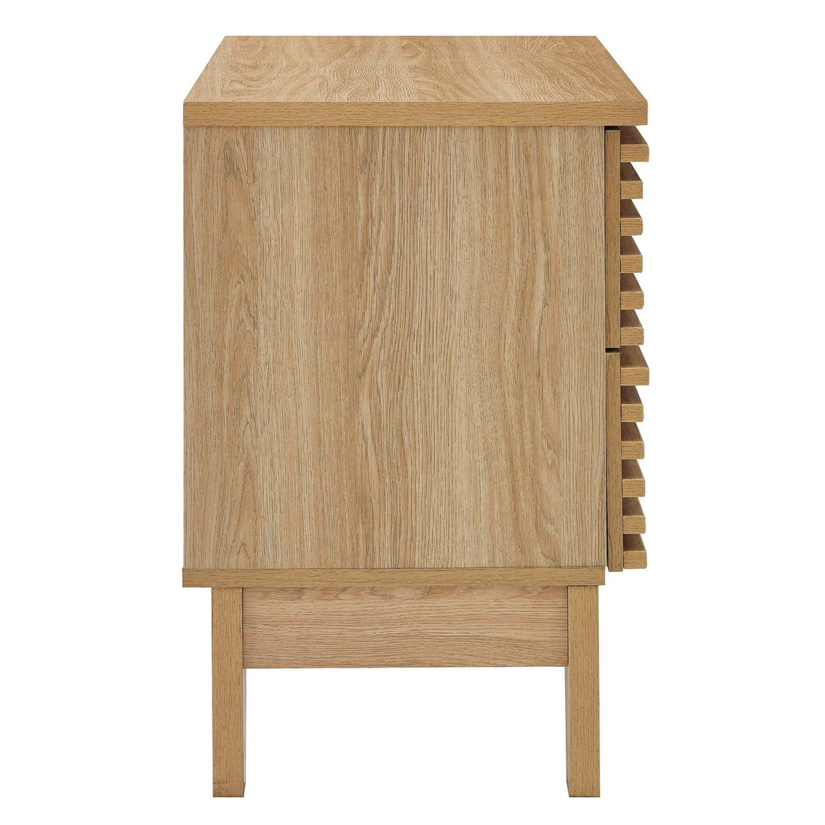 Render Oak Two-Drawer Nightstand