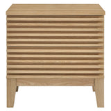 Render Oak Two-Drawer Nightstand