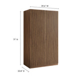 Render Walnut 2-Door Wardrobe Closet