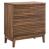 Render Walnut Large 3-Drawer Nightstand