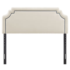 Magnolia Alabaster/Cadet Blue Stain-Resistant Performance Velvet King Size Headboard - Ornate Home