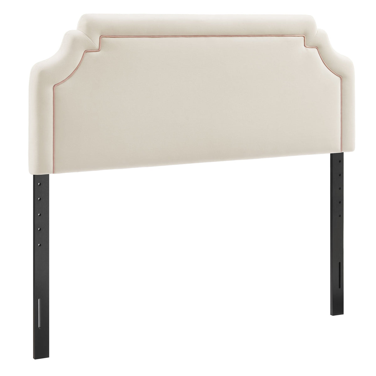 Magnolia Alabaster/Pink Stain-Resistant Performance Velvet King Size Headboard - Ornate Home
