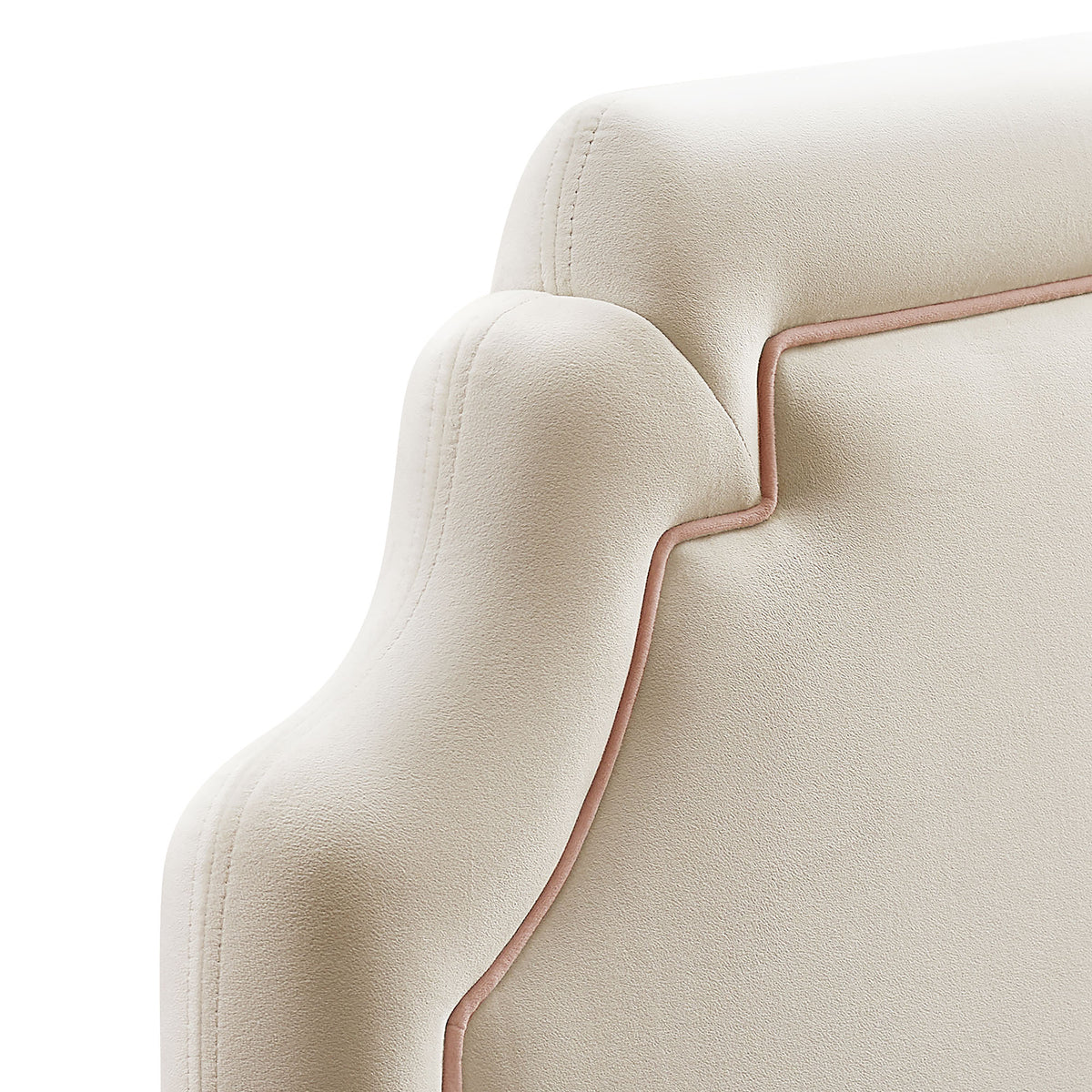 Magnolia Alabaster/Pink Stain-Resistant Performance Velvet King Size Headboard - Ornate Home