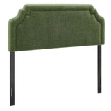 Magnolia Foliage Upholstered Fabric Queen Size Headboard - Ornate Home