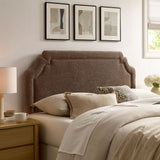 Magnolia Mocha Upholstered Fabric King Size Headboard