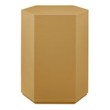 Kade Mustard Faceted Semi-Gloss Side Table
