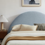 Resort Sky King Arched Upholstered Fabric Storage Platform Bed Frame